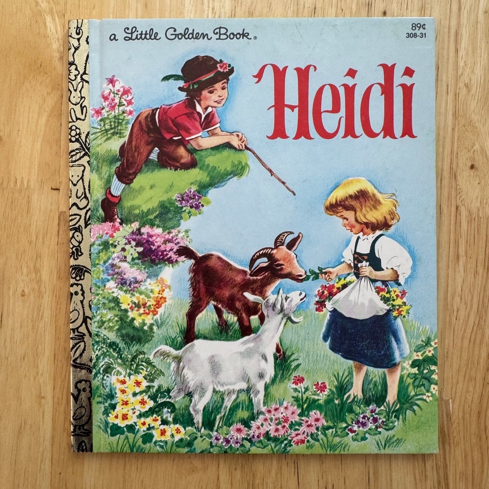 Heidi A Little Golden Book 1954 Classic Childrens‎ Story Vintage Illustrated